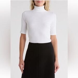 Theory Short Sleeve Turtleneck Knit Top